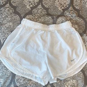 Women’a white Nike Dri-fit shorts